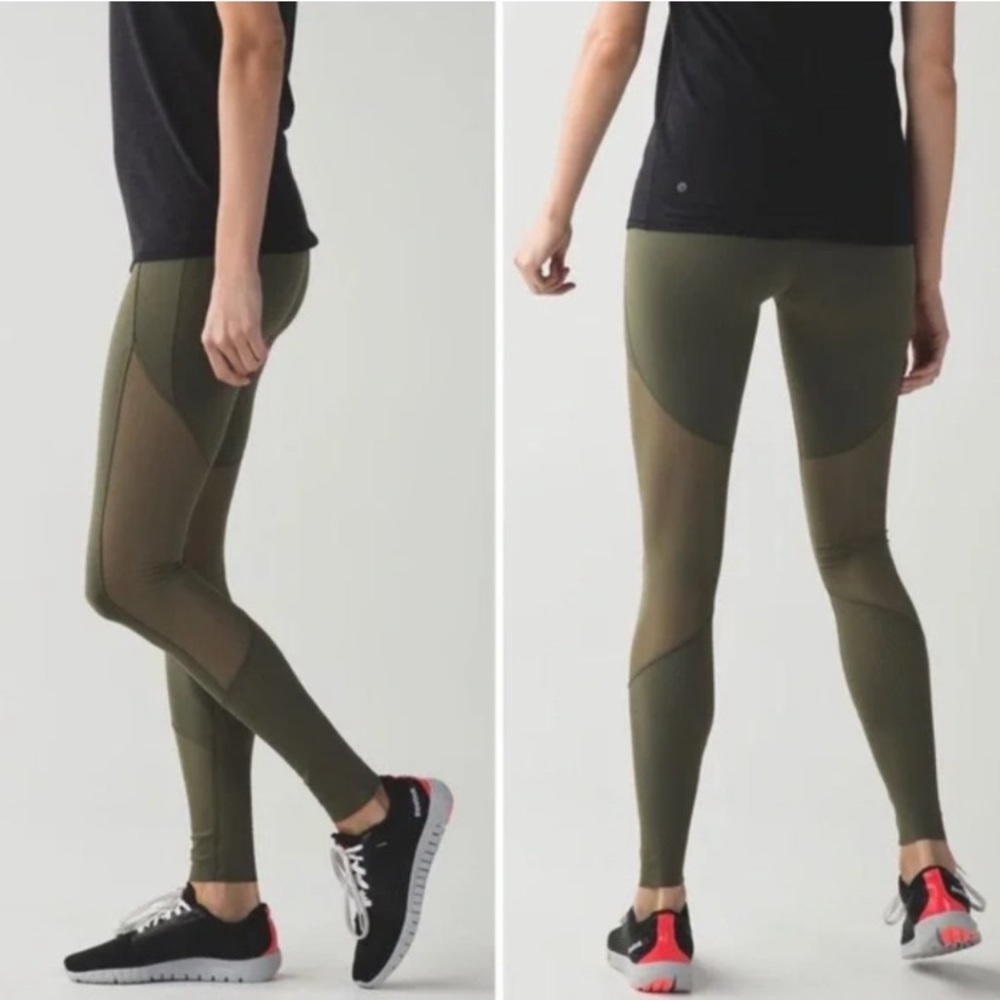 NWT Lululemon Barre Star Pants fatigue green 6